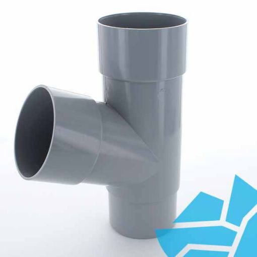 Picture of Hunter GR022 68mm Rainwater 112.5deg Pipe Branch Grey (Reduced to Clear)