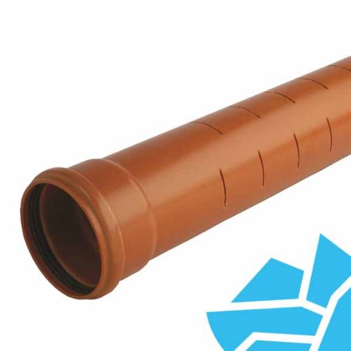 Picture of Hunter DS546 110mm Underground Socketed Land Drainage Pipe 6m