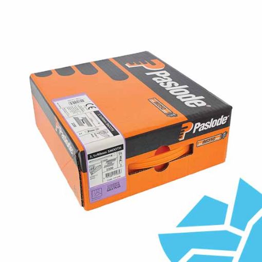 Picture of Paslode 90mm x 3.1mm ST Bright Nail Fuel Pack IM350+ (2200) 141233