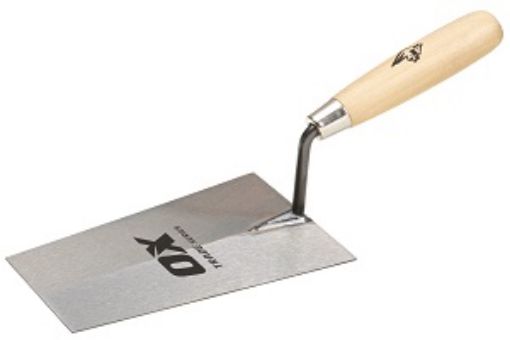Picture of Ox Trade Bucket Trowel Wooden Handle 7"/180mm