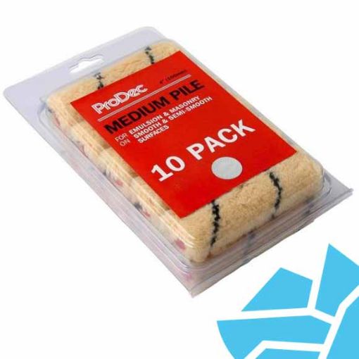 Picture of Prodec Mini 4" Roller Refills 10pk Tiger Medium Pile