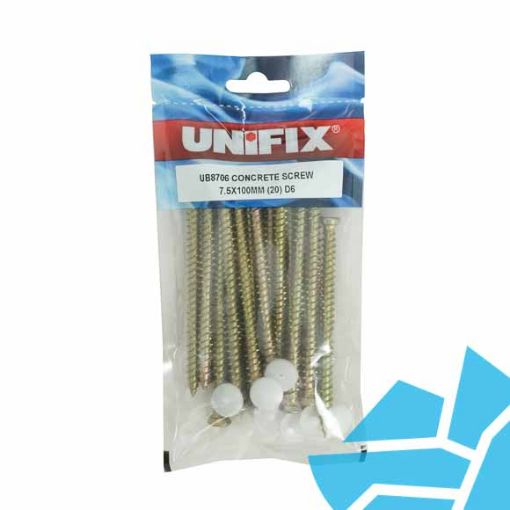 Picture of Unifix 7.5 x 150mm Concrete Screws Pouch (pk30) OJ541600