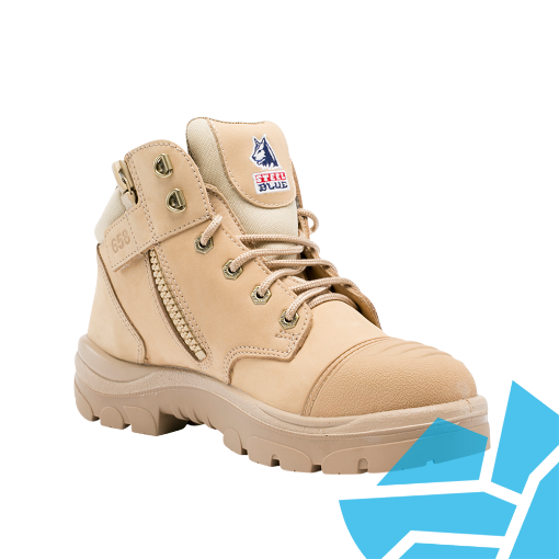 Picture of Parkes Zip Scuff S3 Safety Boots Sand Size 12