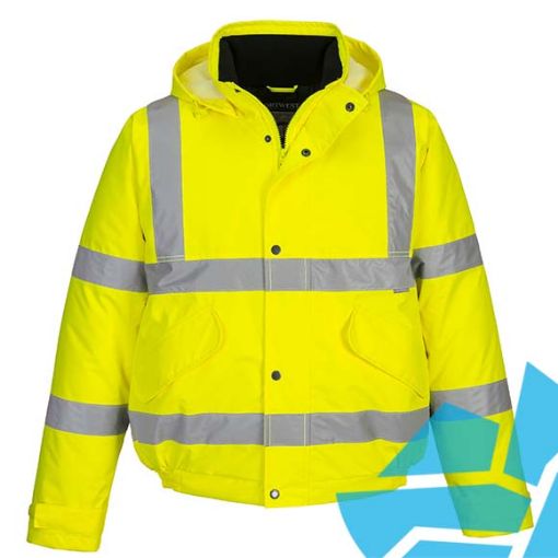 Picture of Portwest Hi-Vis Bomber Jacket Yellow Medium