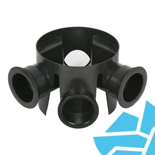 Picture of Underground 280mm B2800 Dia. Shallow Access Chamber Base (205mm Invert) inc. 2 Socket Plugs