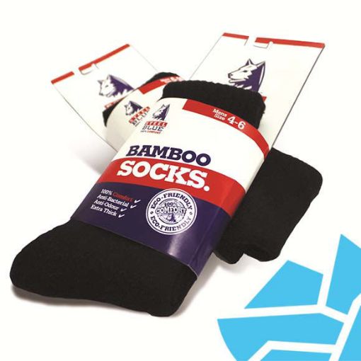 Picture of Steel Blue Bamboo Socks Size 11-14