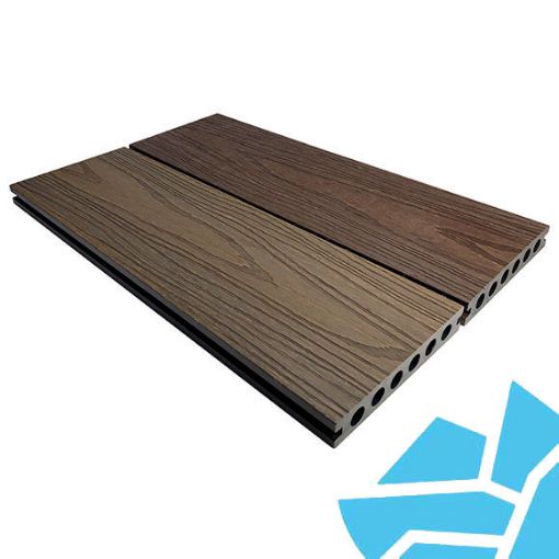 Picture of Composite Prime HD Deck Dual 143x22.5mm Walnut/Oak 3.6m (Reduced to Clear)