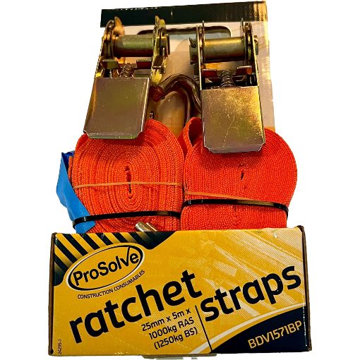 Picture of Prosolve Ratchet Strap 25mm x 5m x 1000kg (2pk)