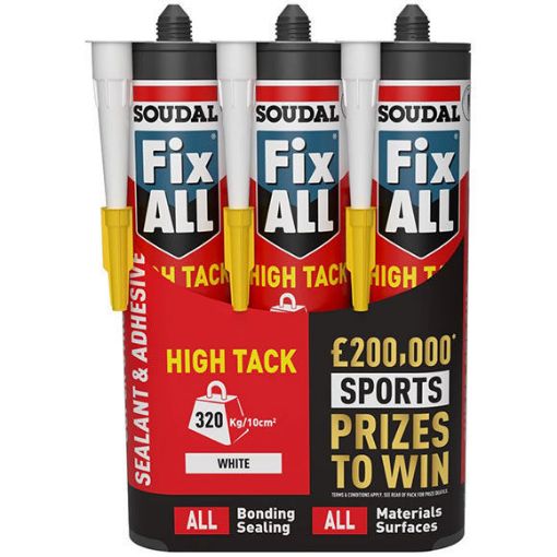 Picture of Soudal Fix All High Tack White 290ml Triple Pack