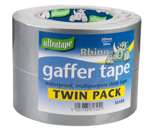 Picture of Gaffer Cloth Tape Twin Pack 50mm x 50m Silver