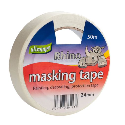 Picture of Rhino General Purpose Masking Tape 24mm x 50m