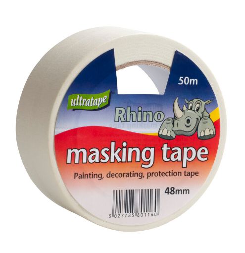 Picture of Rhino General Purpose Masking Tape 50mm x 50m