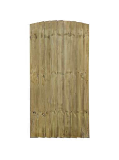 Picture of Grange Arched Feather Edge Gate Green 1.85m