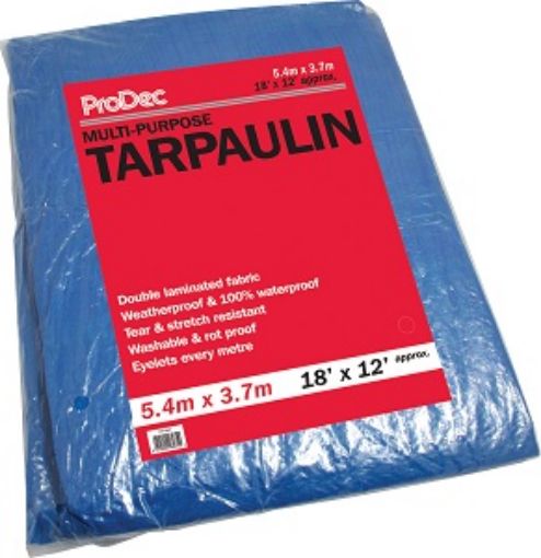 Picture of Prodec 5.4m x 3.7m Blue Tarpaulin 