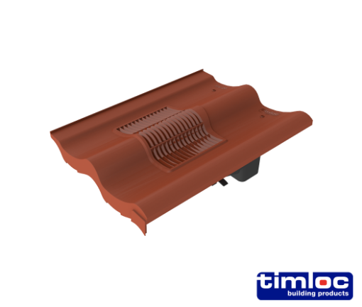Picture of Timloc Double Pantile Vent Tile Red