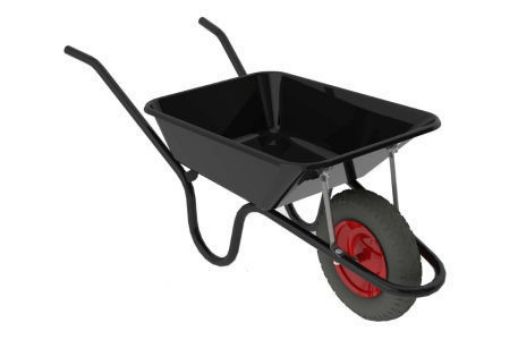 Picture of Camden Classic Black Wheelbarrow 85ltr Pneumatic Wheel