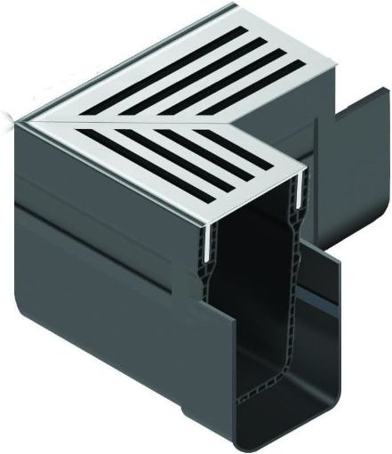 Picture of 1m Aco Threshold Corner Unit Aluminium Grating